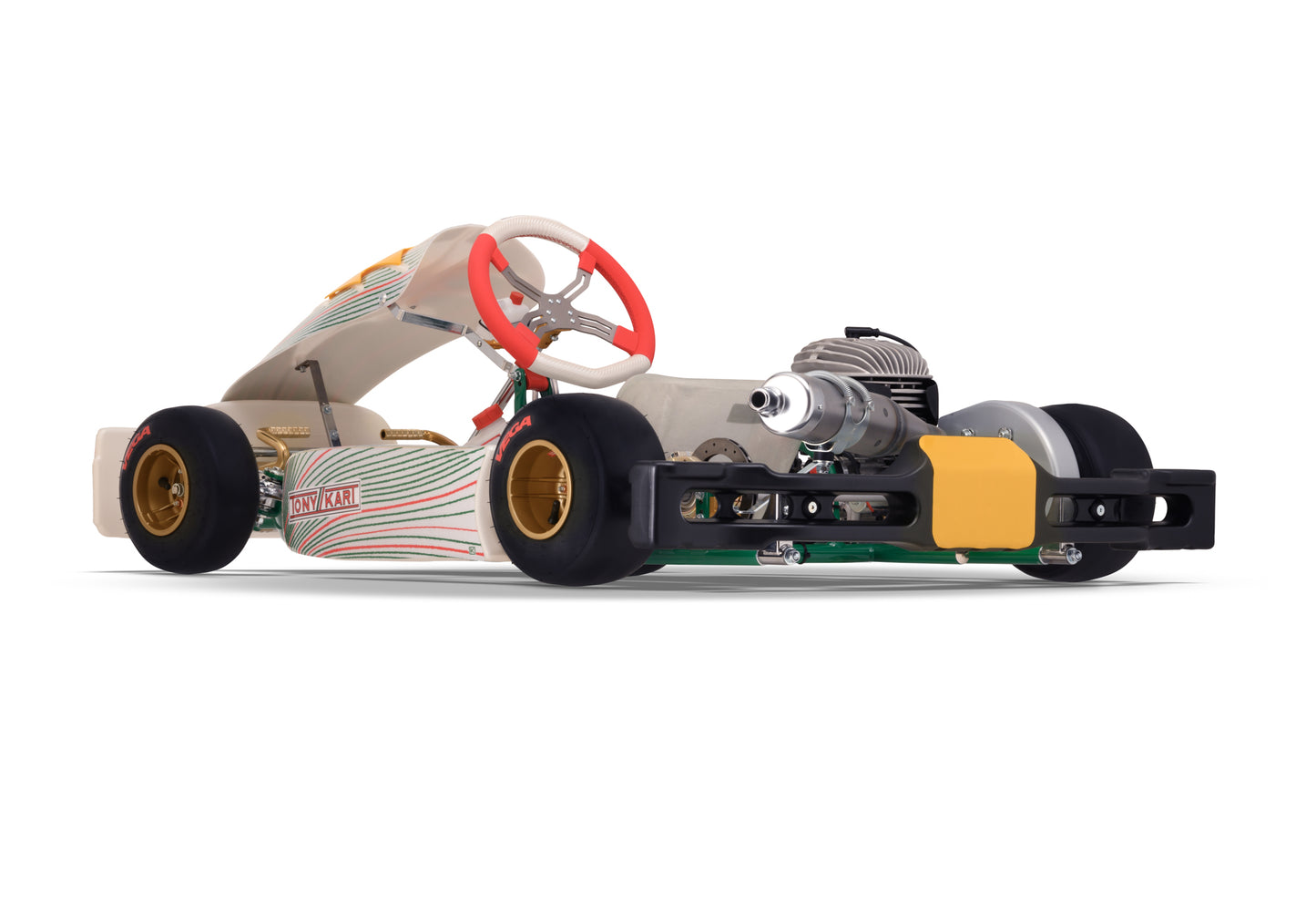 Back Left Side of a 2025 Tony Kart Rookie EVM/25.