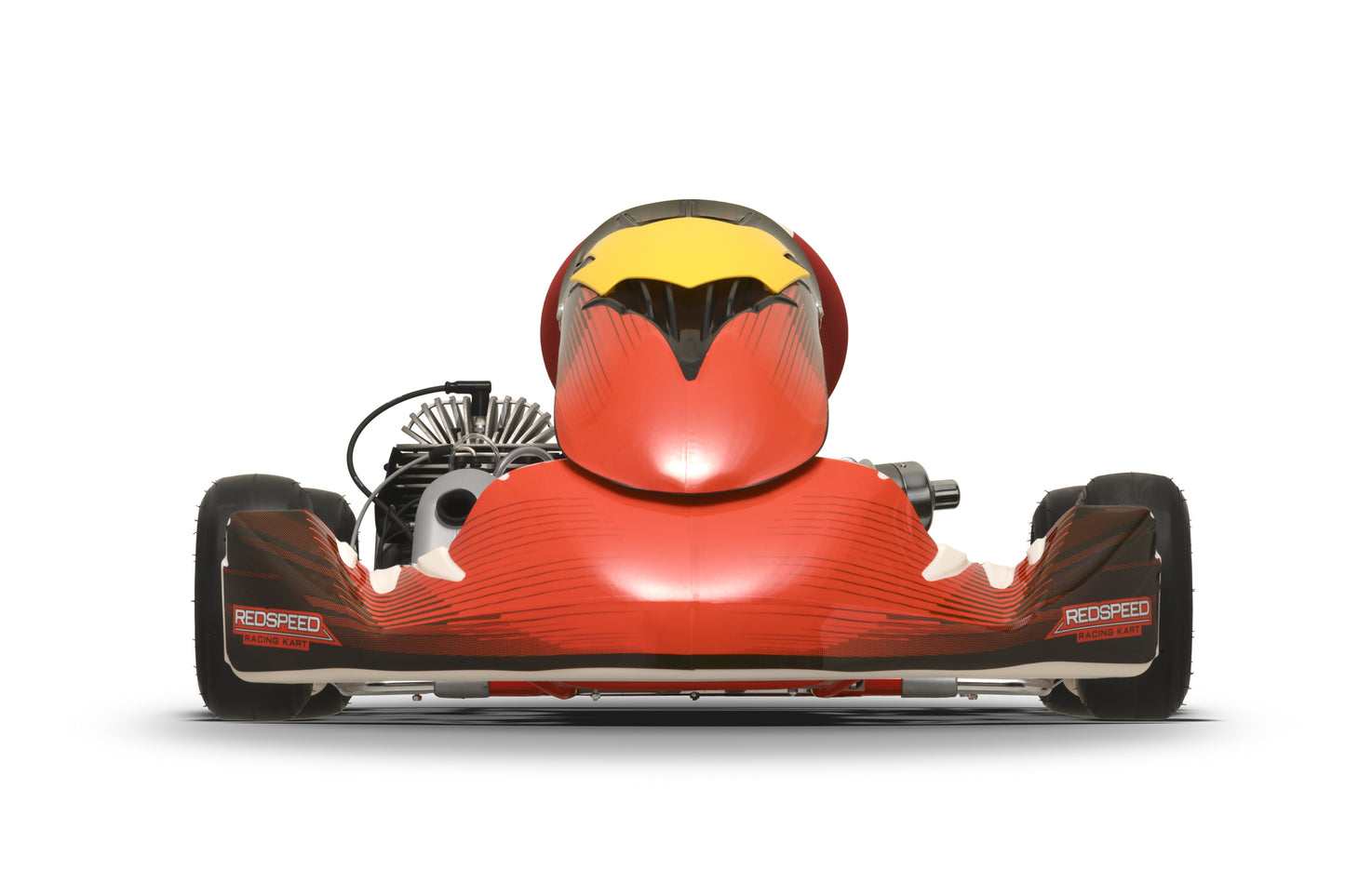 Front of a Redspeed Rookie EVM/25 Kart.