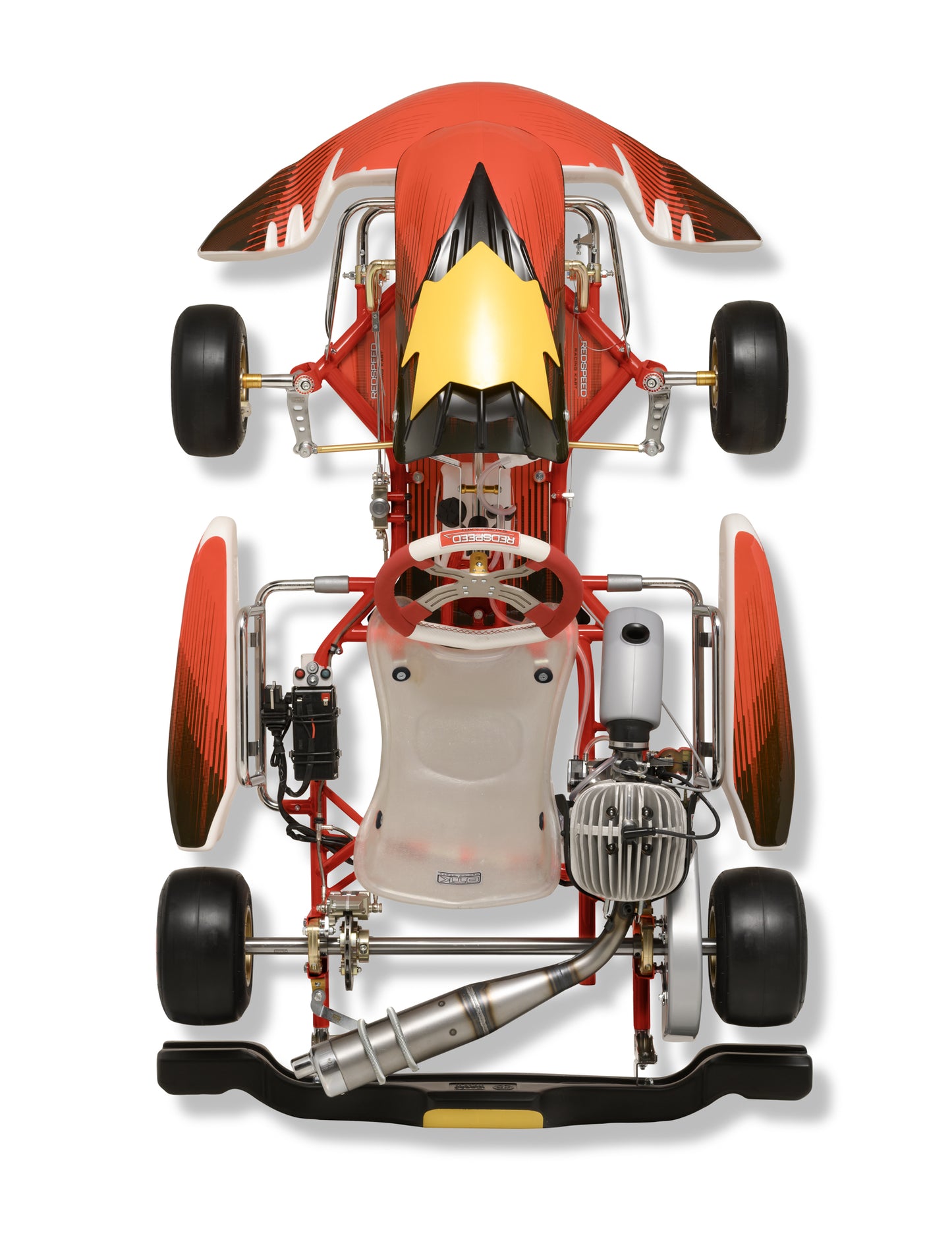 Top of a Redspeed Rookie EVM/25 Kart.