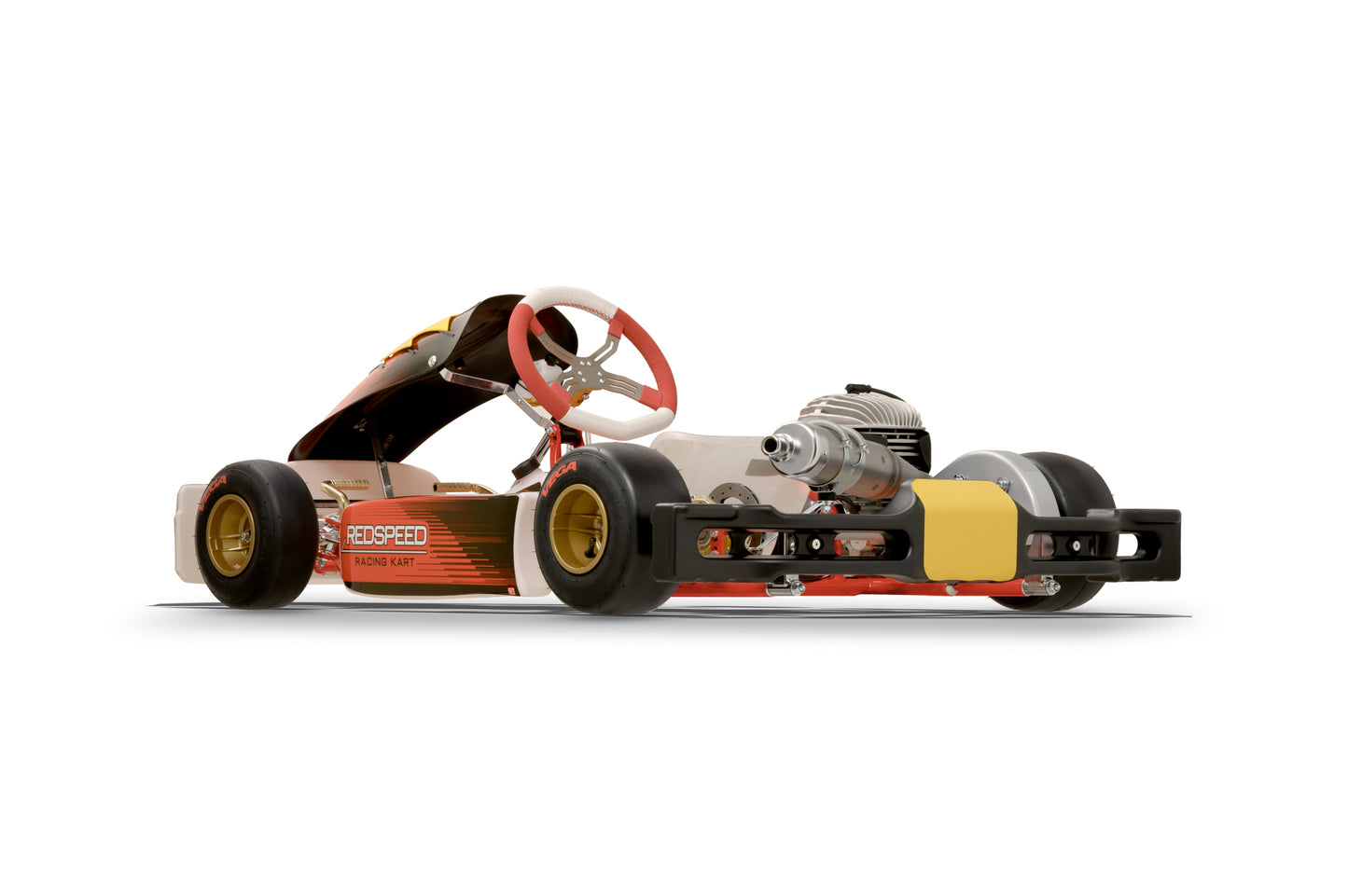 Back Left Side of a Redspeed Rookie EVM/25 Kart.