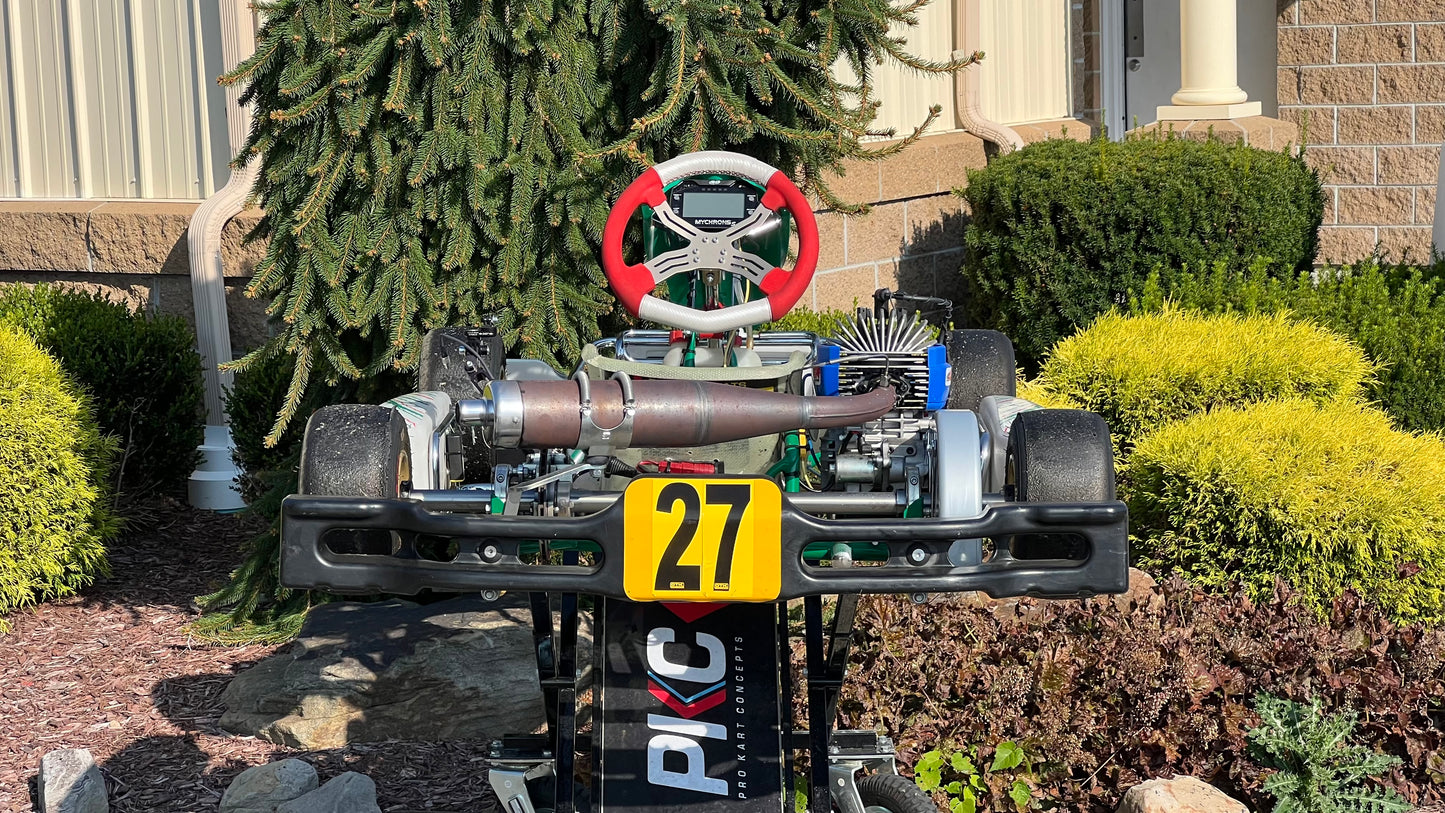 Back of a 2023 Tony Kart Cadet with Swift Engine.
