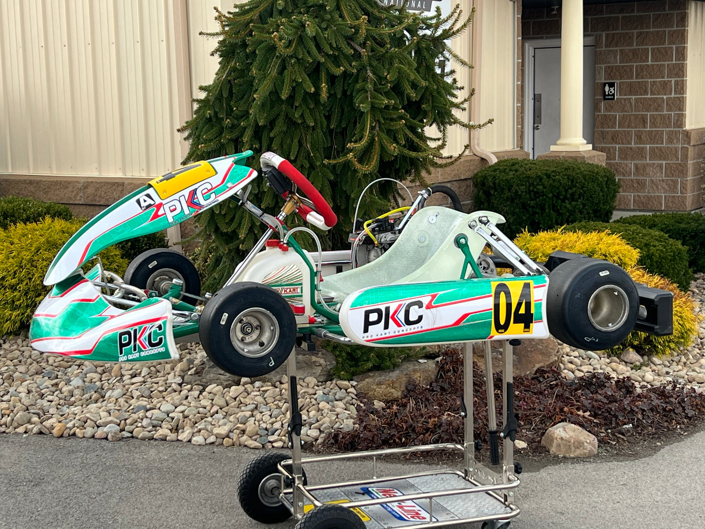 Left Side of a 2023 Tony Kart 401RR with Lawson Speed Shop LO206.
