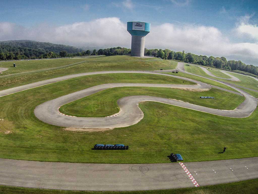 Pitt Race Wampum Circuit Karting Track in Pittsburgh Birds Eye View.