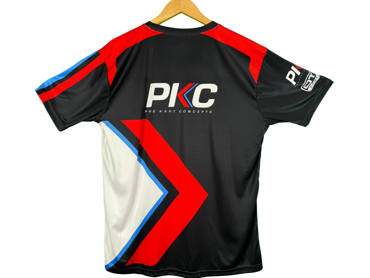 Back of a 2025 PKC Dye Sublimated Full Print Mesh T-Shirt.