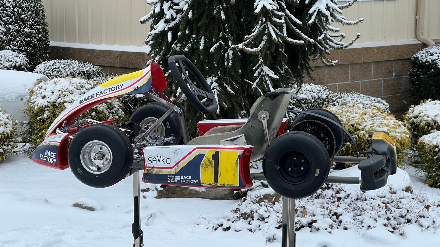 Left Side of a Race Factory Kid Kart.