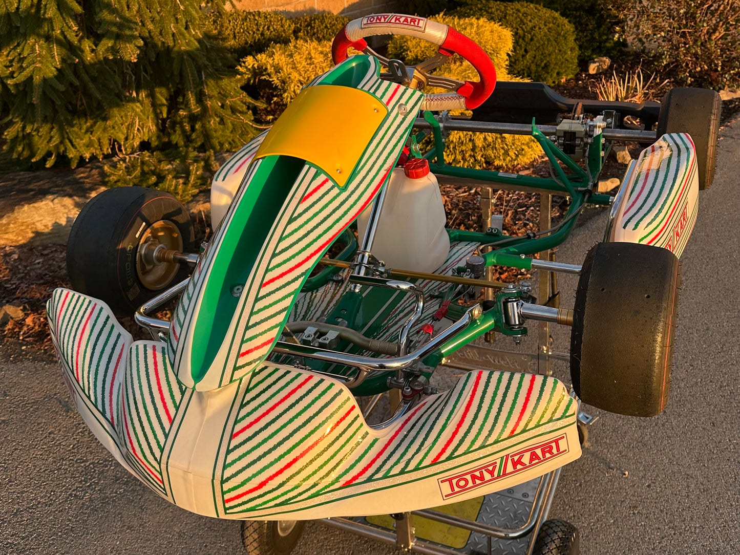 Front Left Side of a 2023 Tony Kart Cadet Kart.