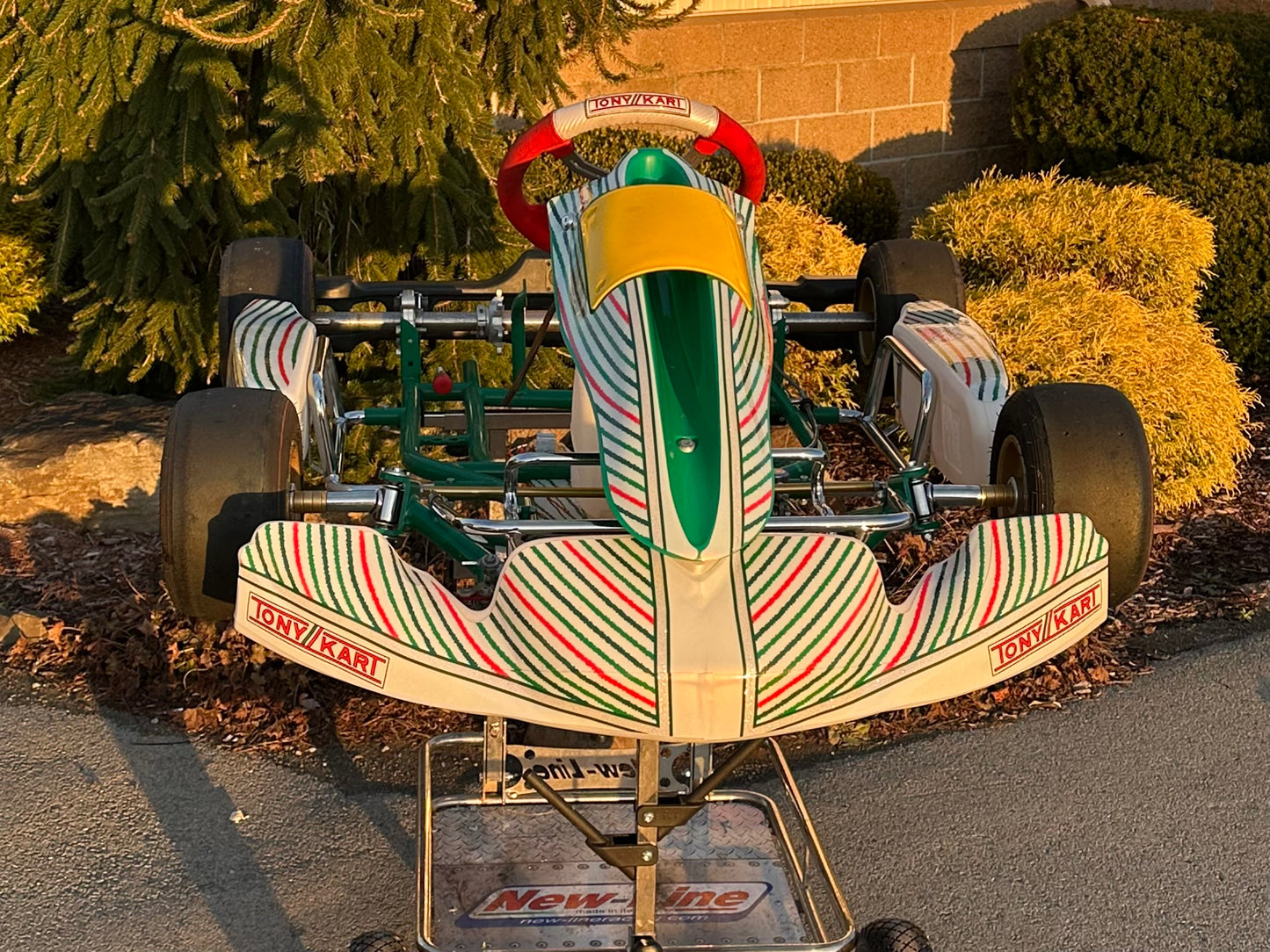 Front of a 2023 Tony Kart Cadet Kart.