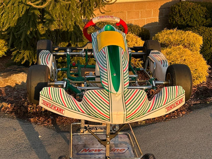 Front of a 2023 Tony Kart Cadet Kart.