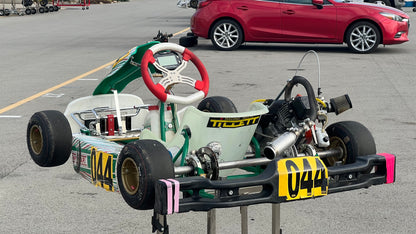 Back Left Side of a 2024 Tony Kart Cadet Kart with Lawson LO206 Engine.