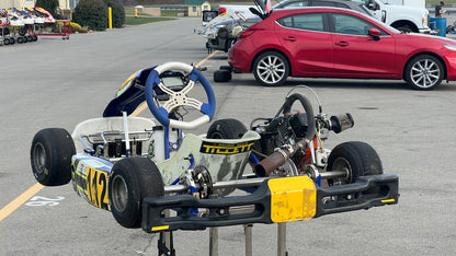 Back Left Side of a 2024 LN Cadet Kart with a Lawson Speed Shop LO206 Engine.