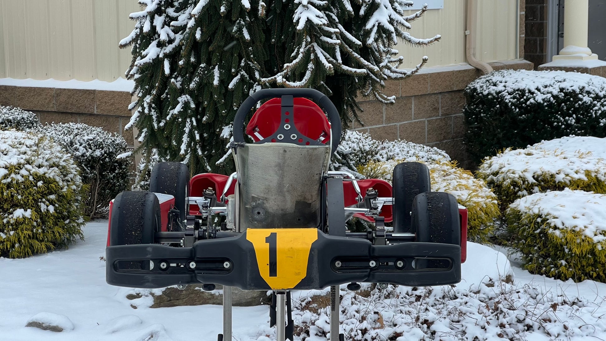 Back of a Race Factory Kid Kart.
