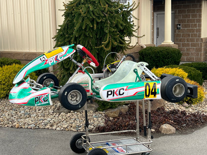 Left Side of a 2023 Tony Kart 401RR with Lawson Speed Shop LO206.